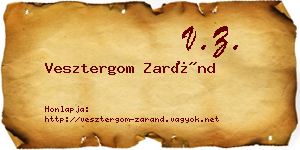 Vesztergom Zaránd névjegykártya